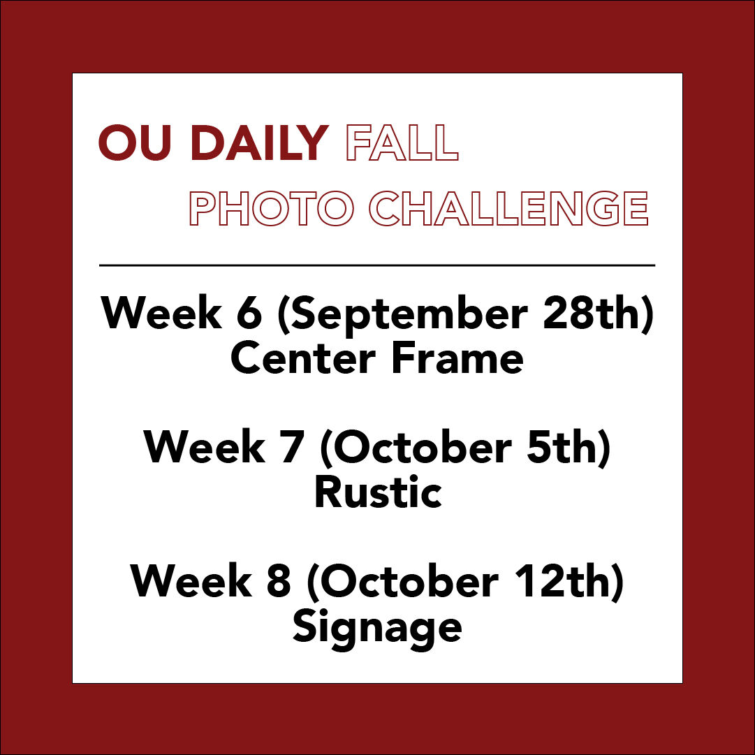 OU Daily Fall Photo Challenge Weeks 6-8